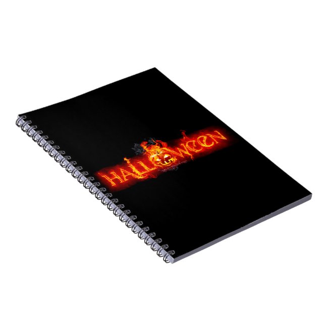 SlipperyJoe's Halloween massive fiery lettering ca Notebook (Right Side)