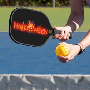 SlipperyJoe's Halloween massive fiery lettering ca Pickleball Paddle
