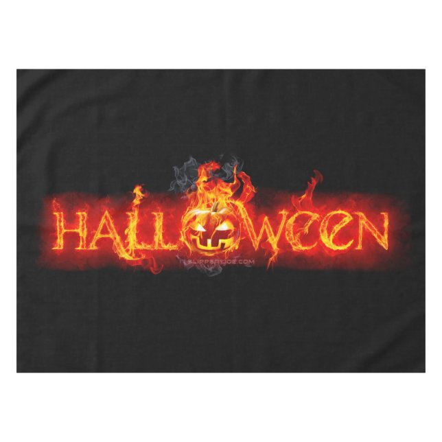 SlipperyJoe's Halloween massive fiery lettering ca Tablecloth (Front (Horizontal))