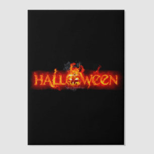 SlipperyJoe's Halloween massive fiery lettering ca Vellum Invitations