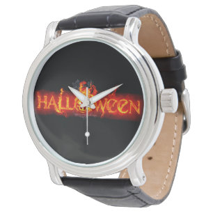 SlipperyJoe's Halloween massive fiery lettering ca Watch