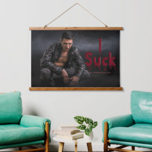 SlipperyJoe's Halloween pale vampiric figure fangs Hanging Tapestry