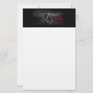 SlipperyJoe's Halloween pale vampiric figure fangs Stationery