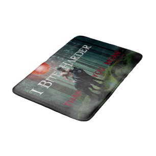 SlipperyJoe's Halloween shirtless muscular man bit Bath Mat