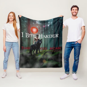 SlipperyJoe's Halloween shirtless muscular man bit Fleece Blanket