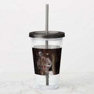 SlipperyJoe's Halloween transparent ghost-like man Acrylic Tumbler