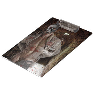 SlipperyJoe's Halloween transparent ghost-like man Clipboard
