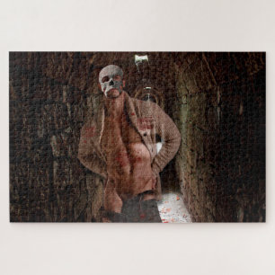 SlipperyJoe's Halloween transparent ghost-like man Jigsaw Puzzle