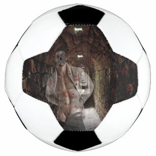 SlipperyJoe's Halloween transparent ghost-like man Soccer Ball