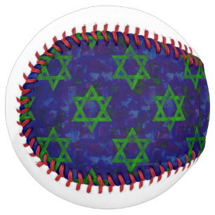 SlipperyJoe's Hanukkah green rows Stars of David c Softball