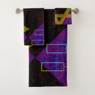 SlipperyJoe's Hanukkah-themed image golden yellow  Bath Towel Set