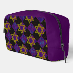 SlipperyJoe's Hanukkah-themed image golden yellow Dopp Kit