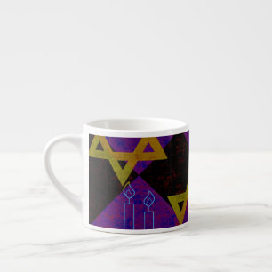 SlipperyJoe's Hanukkah-themed image golden yellow  Espresso Cup
