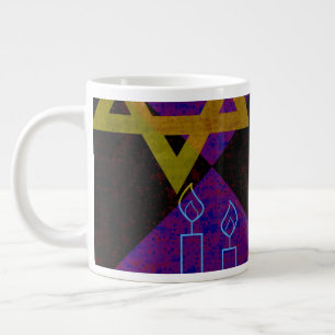 SlipperyJoe's Hanukkah-themed image golden yellow  Large Coffee Mug