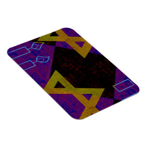 SlipperyJoe's Hanukkah-themed image golden yellow  Magnet