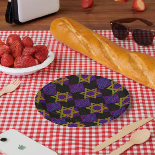 SlipperyJoe's Hanukkah-themed image golden yellow  Paper Plate