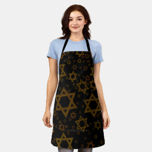 SlipperyJoe's Hanukkah-themed Star David artistic  Apron
