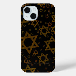 SlipperyJoe's Hanukkah-themed Star David artistic iPhone 15 Case