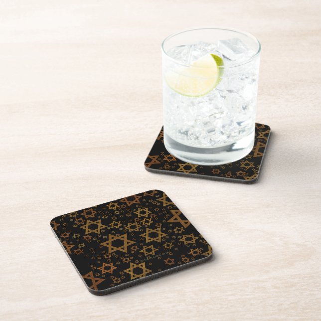 SlipperyJoe's Hanukkah-themed Star David artistic  Coaster (Right Side)