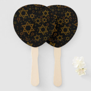 SlipperyJoe's Hanukkah-themed Star David artistic  Hand Fan