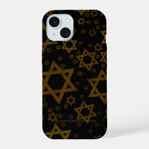 SlipperyJoe's Hanukkah-themed Star David artistic iPhone 15 Case