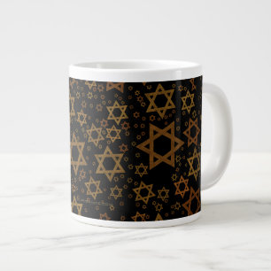 SlipperyJoe's Hanukkah-themed Star David artistic  Large Coffee Mug