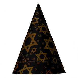 SlipperyJoe's Hanukkah-themed Star David artistic  Party Hat