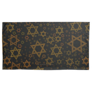 SlipperyJoe's Hanukkah-themed Star David artistic  Pillowcase