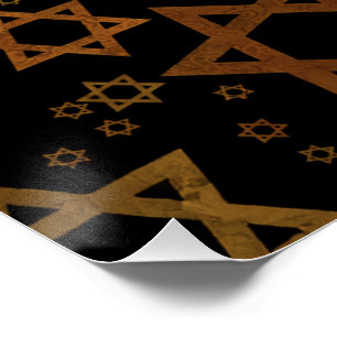 SlipperyJoe's Hanukkah-themed Star David artistic  Poster