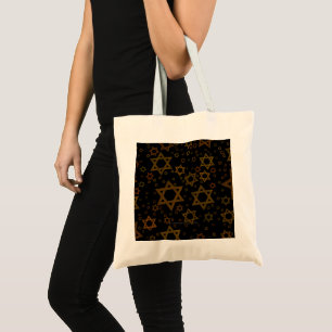 SlipperyJoe's Hanukkah-themed Star David artistic  Tote Bag