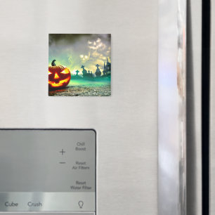 SlipperyJoe's Happy Halloween cemetery graveyard c Magnet
