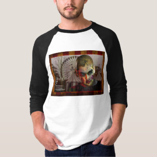 SlipperyJoe's Happy Halloween creepy doll face bal T-Shirt