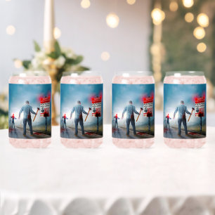 SlipperyJoe's happy Halloween glowing eyes zombies Can Glass