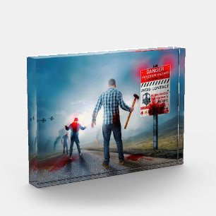 SlipperyJoe's happy Halloween glowing eyes zombies Photo Block