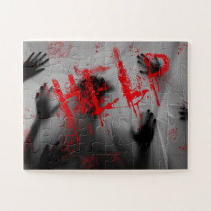 SlipperyJoe's Happy Halloween LGBTQIA sheet shadow Jigsaw Puzzle