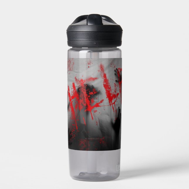 SlipperyJoe's Happy Halloween LGBTQIA sheet shadow Water Bottle (Front)