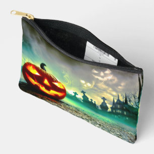 SlipperyJoe's Happy Halloween pumpkin LGBTQIA scar Accessory Pouch