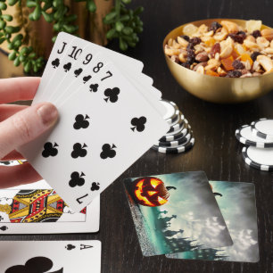 SlipperyJoe's Happy Halloween pumpkin LGBTQIA scar Playing Cards