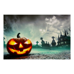 SlipperyJoe's Happy Halloween pumpkin LGBTQIA scar Poster