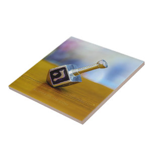 SlipperyJoe's Happy Hanukkah four-sided spinning t Ceramic Tile