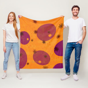 SlipperyJoe's Happy Hanukkah Jewish Hebrew jelly-f Fleece Blanket