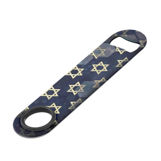SlipperyJoe's Happy Hanukkah multiple Star of Davi (Front Angled)