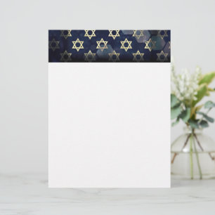 SlipperyJoe's Happy Hanukkah multiple Star of Davi Custom Letterhead