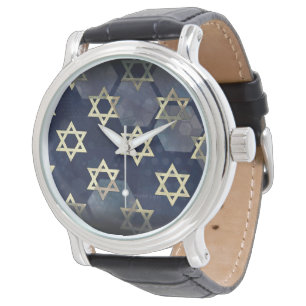 SlipperyJoe's Happy Hanukkah multiple Star of Davi Watch