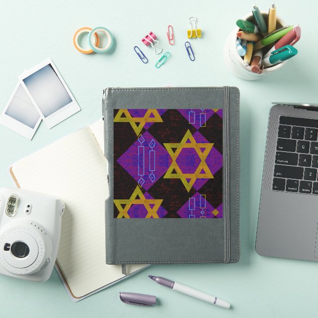 SlipperyJoe's Happy Hanukkah Star of David menorah (iPad Cover)