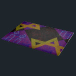 SlipperyJoe's Happy Hanukkah Star of David menorah Cutting Board<br><div class="desc">SlipperyJoe's Happy Hanukkah Star of David menorah Dreidel artistic Celebration Candles Jewish Hebrew Chanukah gifts decorations Judaism religion culture religious practices traditions geometric symbolic design depth contrast order symmetry</div>