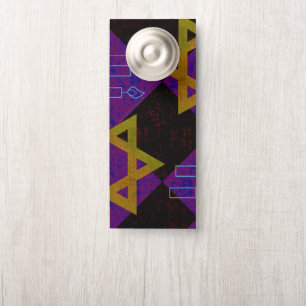 SlipperyJoe's Happy Hanukkah Star of David menorah Door Hanger