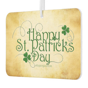 SlipperyJoe's Happy St. Patrick's Day holiday Iris Car Air Freshener