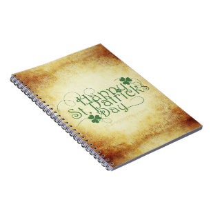 SlipperyJoe's Happy St. Patrick's Day holiday Iris Notebook