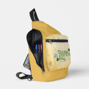 SlipperyJoe's Happy St. Patrick's Day holiday Iris Sling Bag